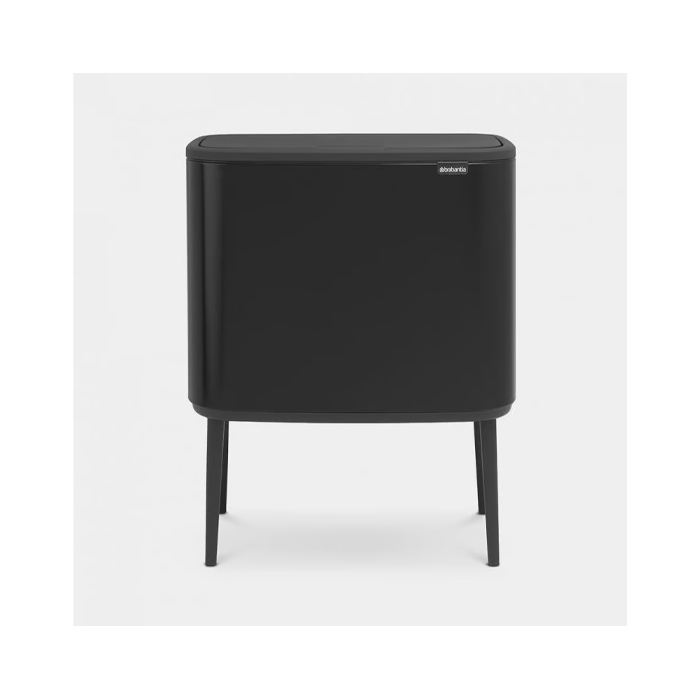سطل زباله 23 +11 لیتر مشکی مات برابانتیا | BRABANTIA BO TOUCH BIN