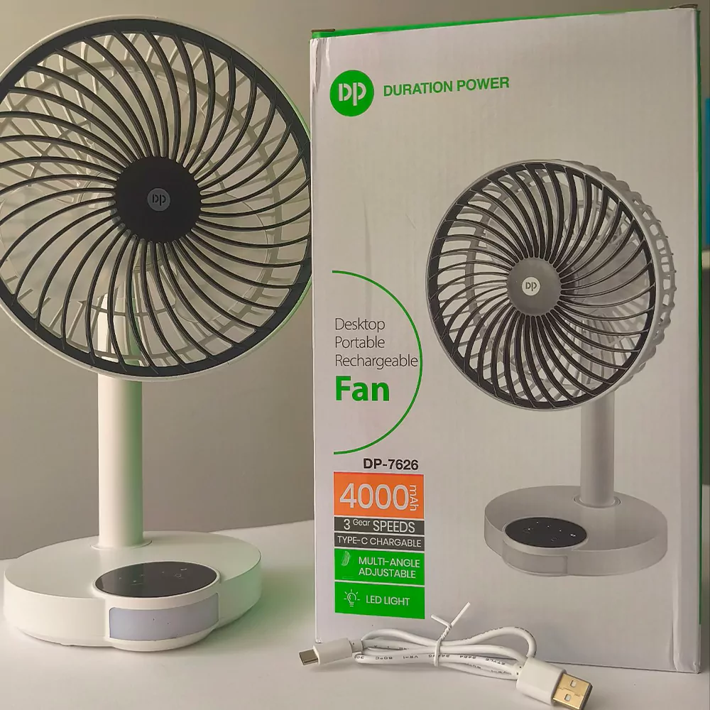 پنکه شارژی رو میزی مدل DP-7626 برند DP