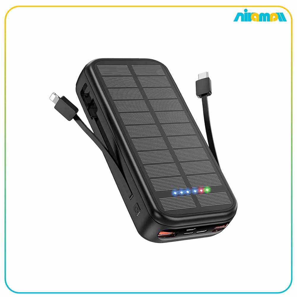 پاوربانک گرین لاین مدلPD20W SOLAR 2 ظرفیت 16000 میلی آمپر ساعت