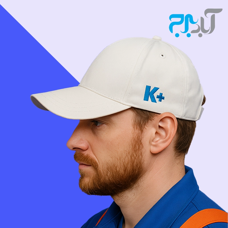 کلاه کاپ دار با گلدوزی +K - رنگ سفید