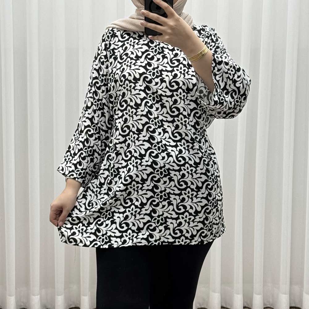 بلوز زنانه نخی مدل آیلان کد R2055