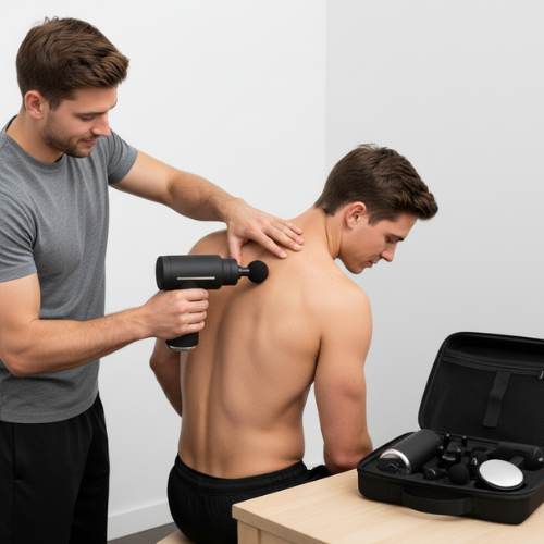 ماساژور تفنگی ورزشی سرد و گرم شارژی مدل KH820
