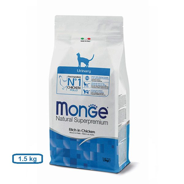 غذای خشک گربه مونژه مراقبت از مجاری ادراری با طعم مرغ Monge Urinary Cat Food With Chicken وزن 1.5 کیلوگرم