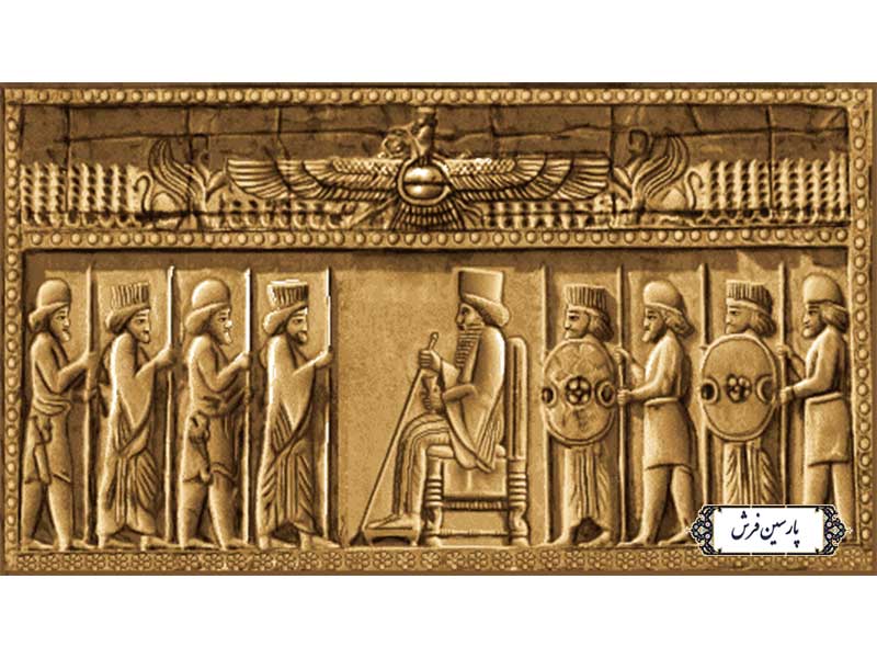 نخ و نقشه تابلو فرش طرح تندیس هخامنشی - کد NT4251