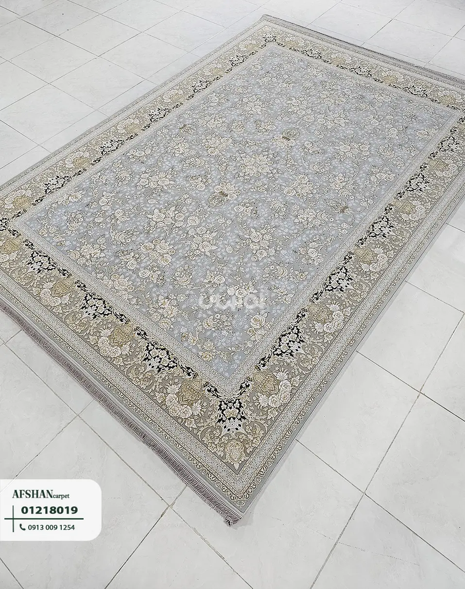 فرش 1200 شانه گل برجسته طرح طلا کد 01218019 هلن