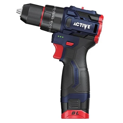 دریل پیچگوشتی چکشی اکتیو مدل AC-3216BL باتری ۱۶.۸ ولت براشلس
