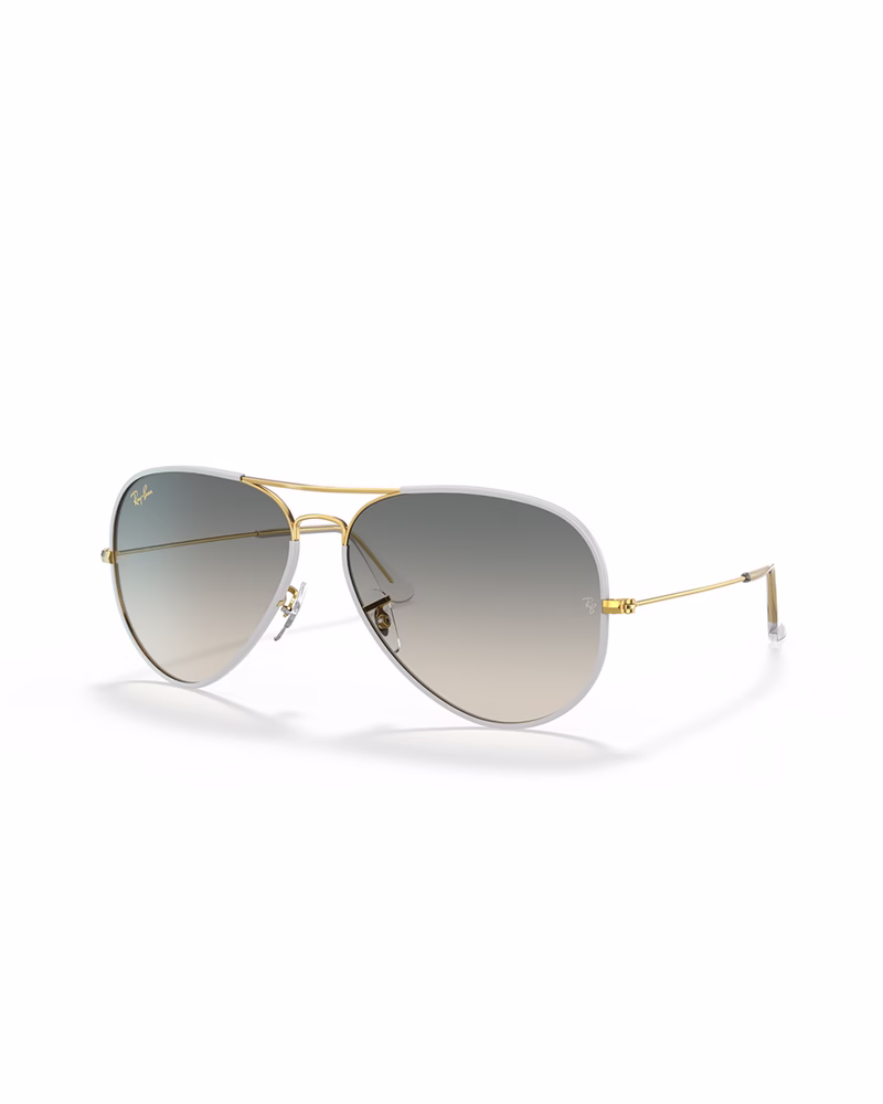 عینک آفتابی اسپرت خلبانی ریبن مدل RayBan RB3025 Aviator - فريم طلايي سفيد عدسي هايلايت مشكي