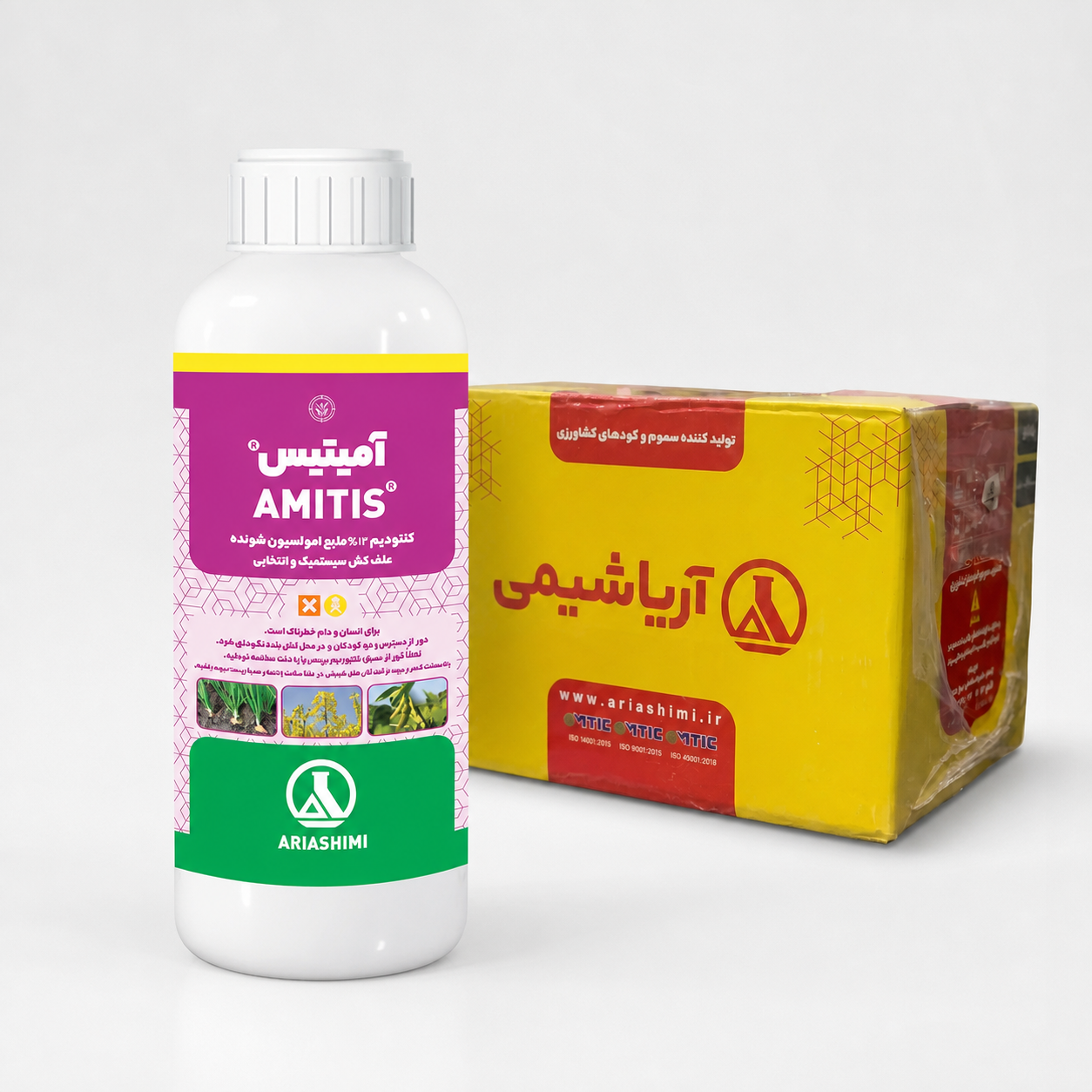 علف کش کلتودیم (آمیتیس) ۱۲٪ EC آریاشیمی – بطری ۱ لیتری (فروش عمده – کارتن ۱۲ عددی)