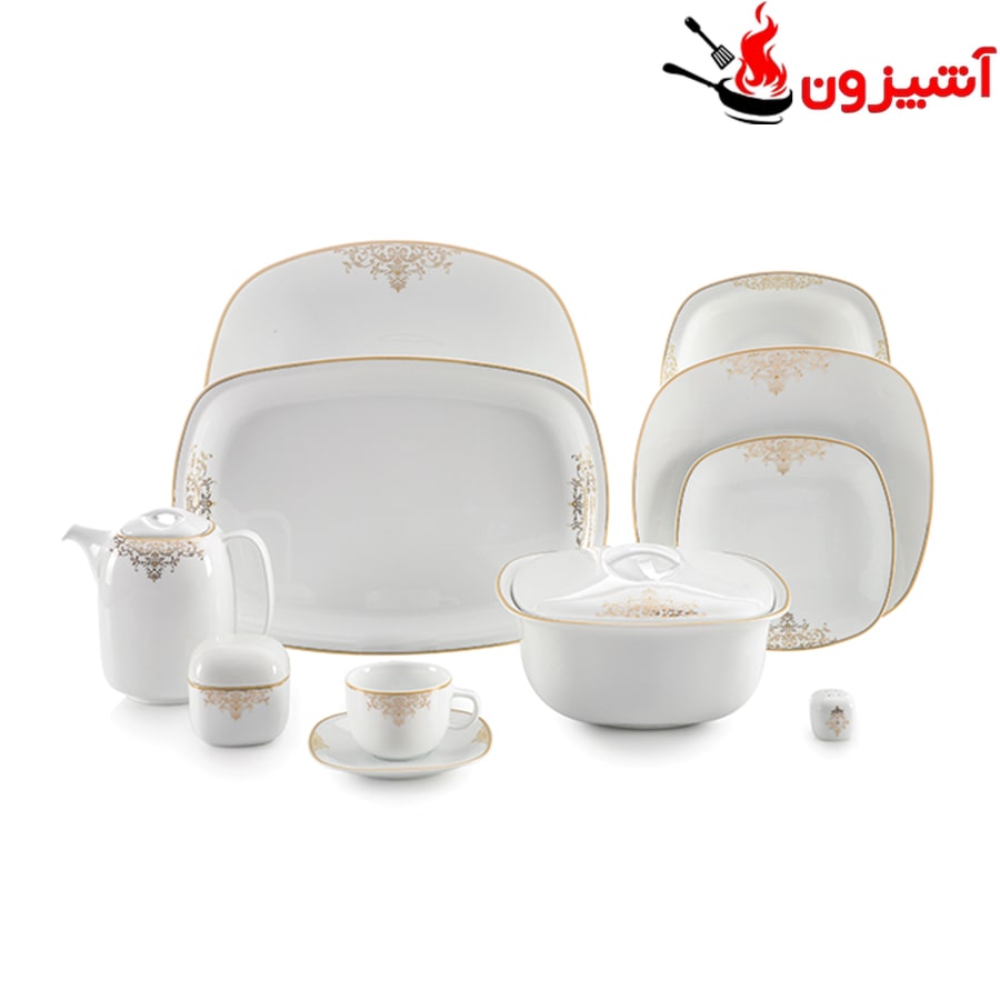 سرویس 98 پارچه 12 نفره طرح مونت کارلو طلایی