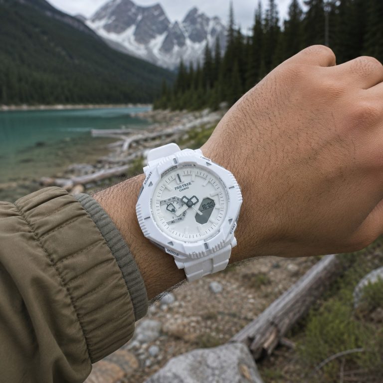 ساعت مردانه کاسیو جی‌شاک PRO TREK رنگ سفید (E) کد W069