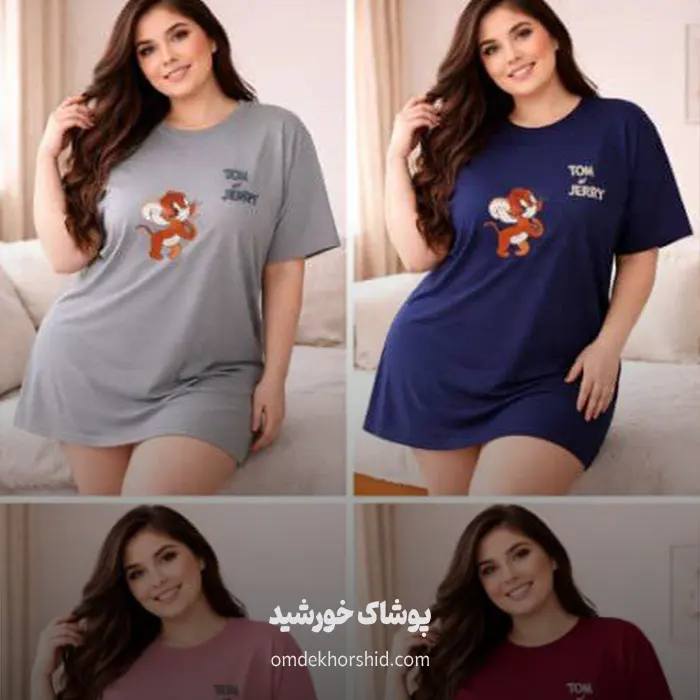 تیشرت لانگ باکسی فانتزی جری
