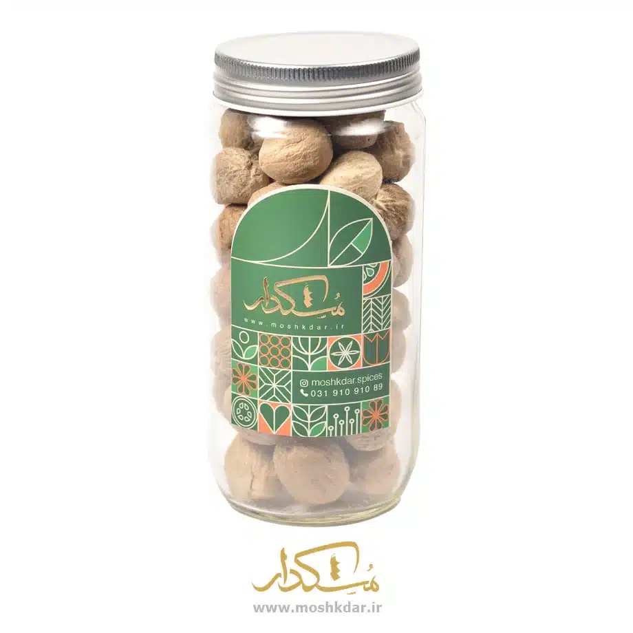 جوز هندی نسابیده شیشه بزرگ 300 گرمی