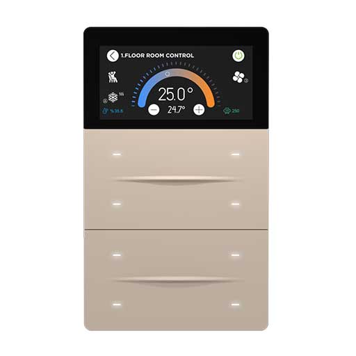 کلید هوشمند iX-M 3'' 8 Button KNX Touch Panel / Beige