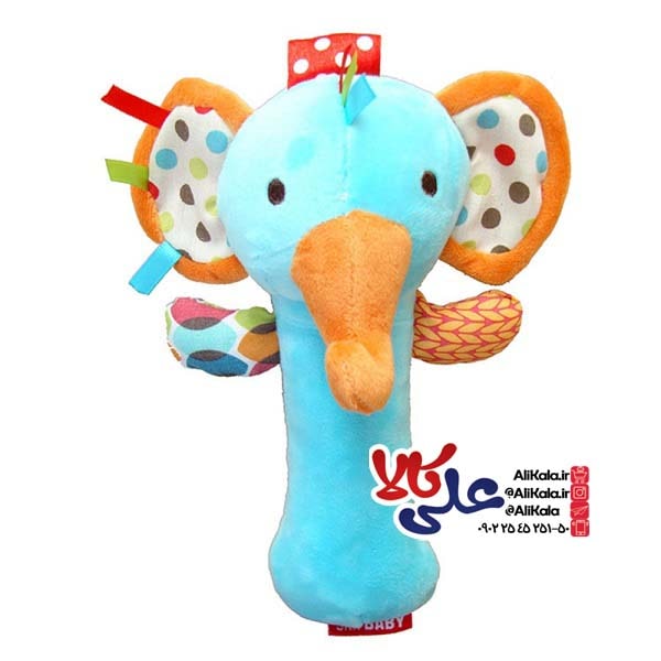 جغجغه سوسیسی پولیشی کودک SKK BABY طرح فیل