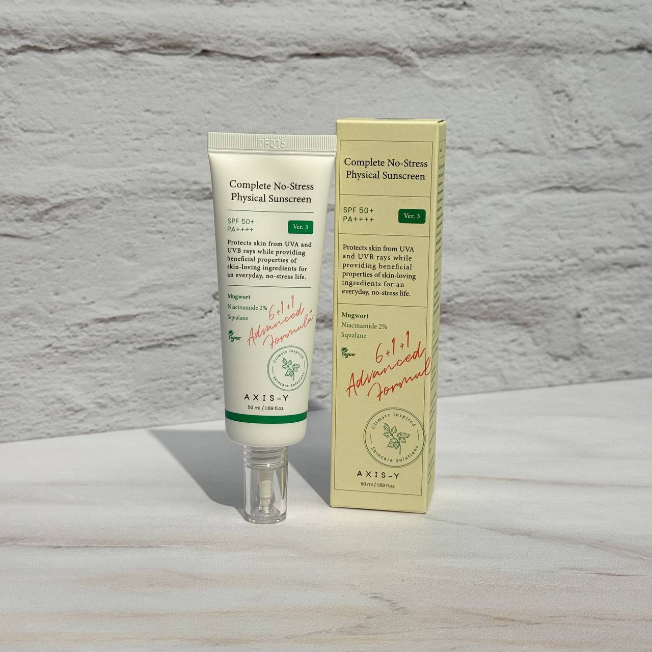 ضدآفتاب فیزیکی حاوی نیاسینامید اکسیس وای 50 میل  Axis-y Complete No-Stress Physical Sunscreen