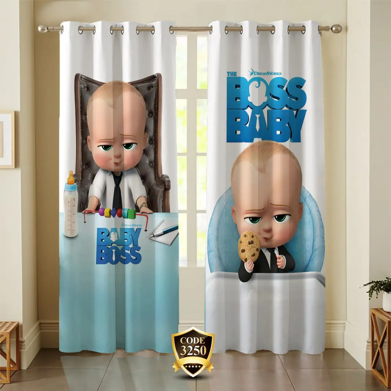 ست فرش پرده بچه رئیس کدB449