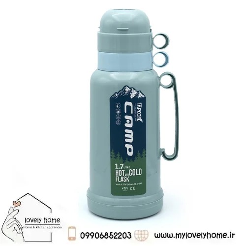 فلاسک چای کمپ 1.7 لیتر تاپکو - پسته ای