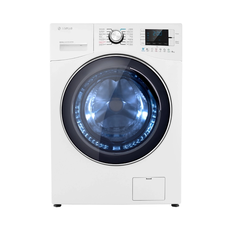 ماشین لباسشویی اسنوا مدل SWM-84W40 ظرفیت 8 کیلوگرم موتور BLDC دارای بخارشو