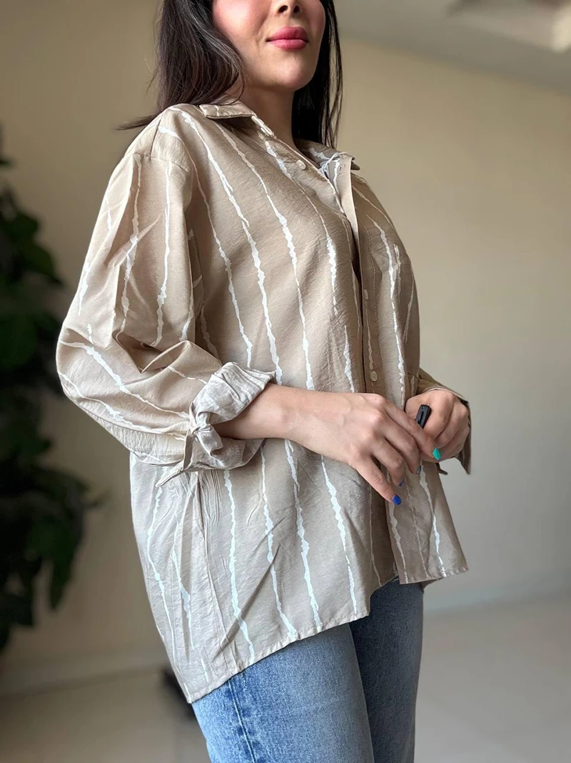 شومیز پری راه راه - نسکافه ای