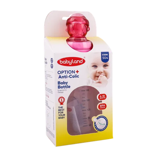 شیشه شیر عروسکی دسته دار کد 504 بیبی لند 240 میل