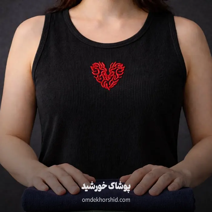 زیر مانتویی گلدوزی(قلب)