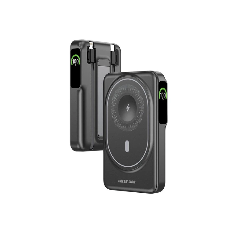 پاوربانک 10000 مگ سیف مدل مک ویژن گرین لاین Green Lion Mag-Vision 10000mAh Power Bank