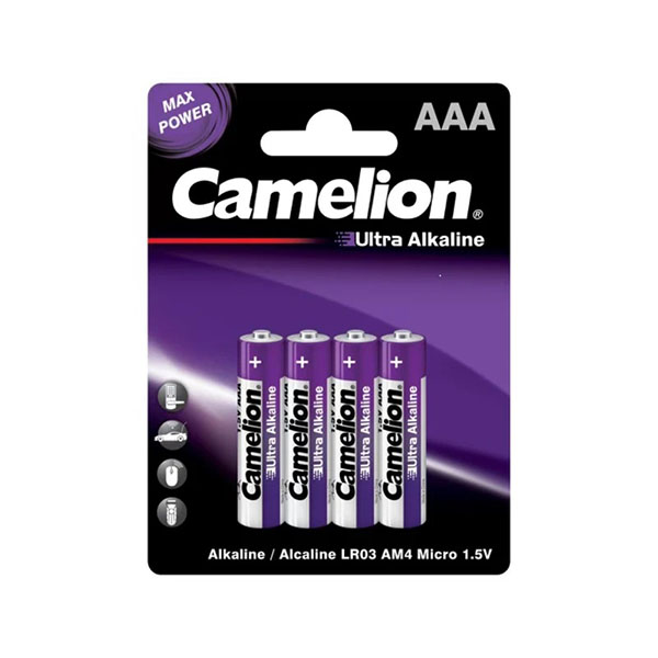 باتری قلمی کملیون مدل اولترا آلکالاین کارت 4 عددی Camelion Ultra Alkaline AA Battery 4 Pack