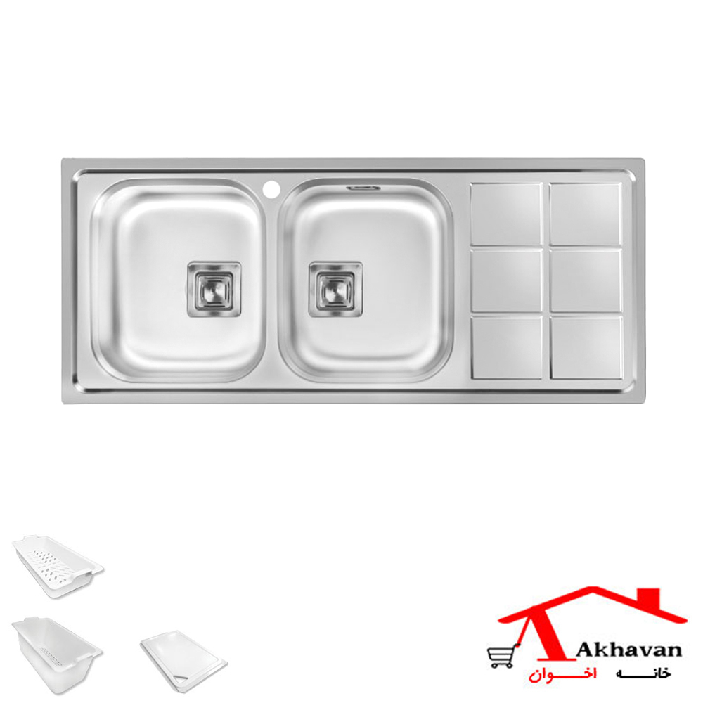 سینک ظرفشویی توکار کد 500S اخوان