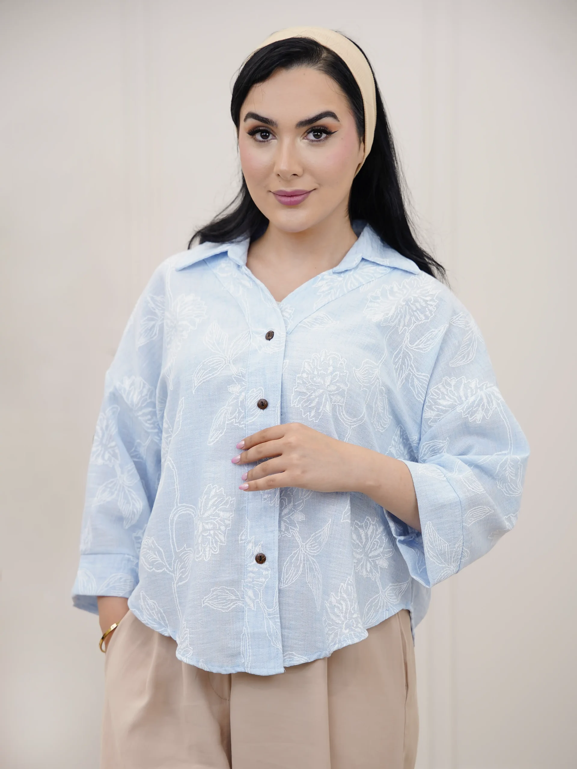 شومیز نخی زنانه مدل دالیا