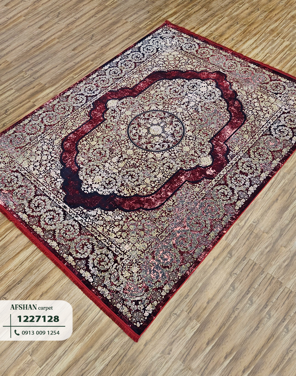 فرش 1200 شانه آکرلیک طرح ترمه کد 1227128 پگاه