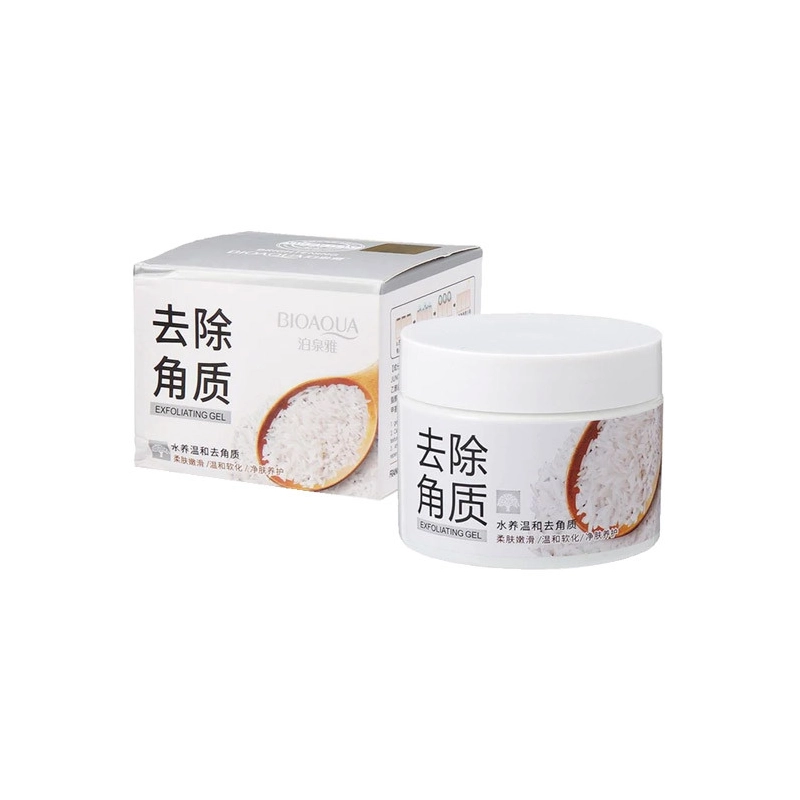 اسکراب لایه بردار پوست بایواکوا مدل Brightening Exfoliating Rice Gel حجم 140 میلی لیتر
