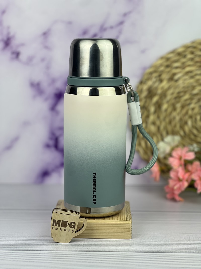 فلاسک thermal cup دو رنگ آسان نوش دار استیل 316