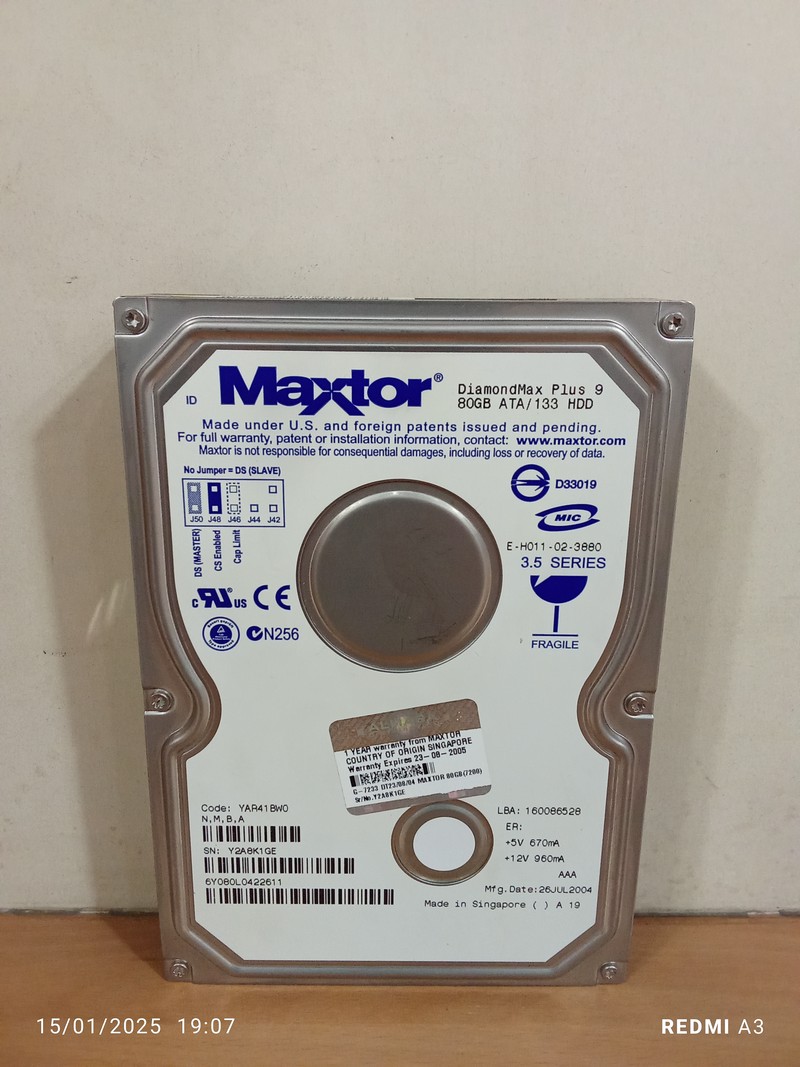هارد 80گیگ MAXTOR سلامت 100%