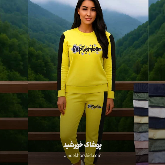 بلوز شلوار کنار نواری چاپی