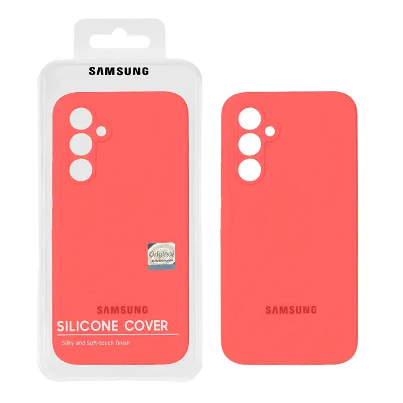 قاب سیلیکونی پاککنی اورجینال Master Quality سامسونگ Galaxy A54 مدل Silicone Cover (پکدار) - مرجانی
