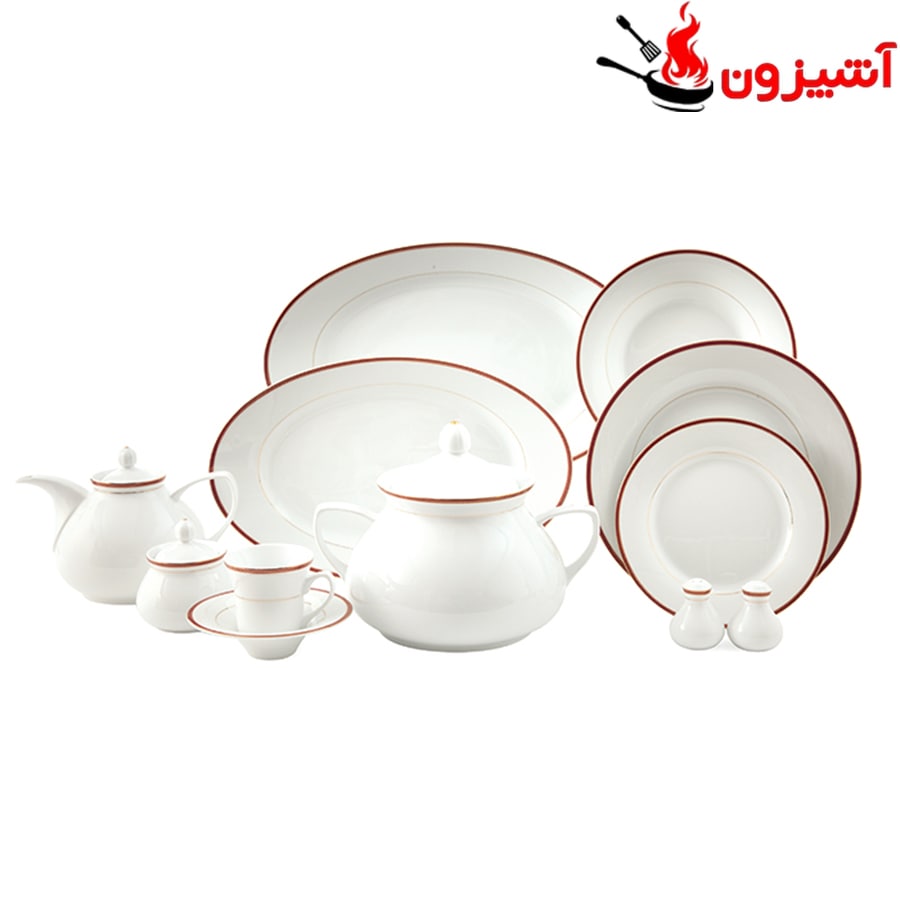 سرویس 108 پارچه 12 نفره طرح سپینود ارغوانی