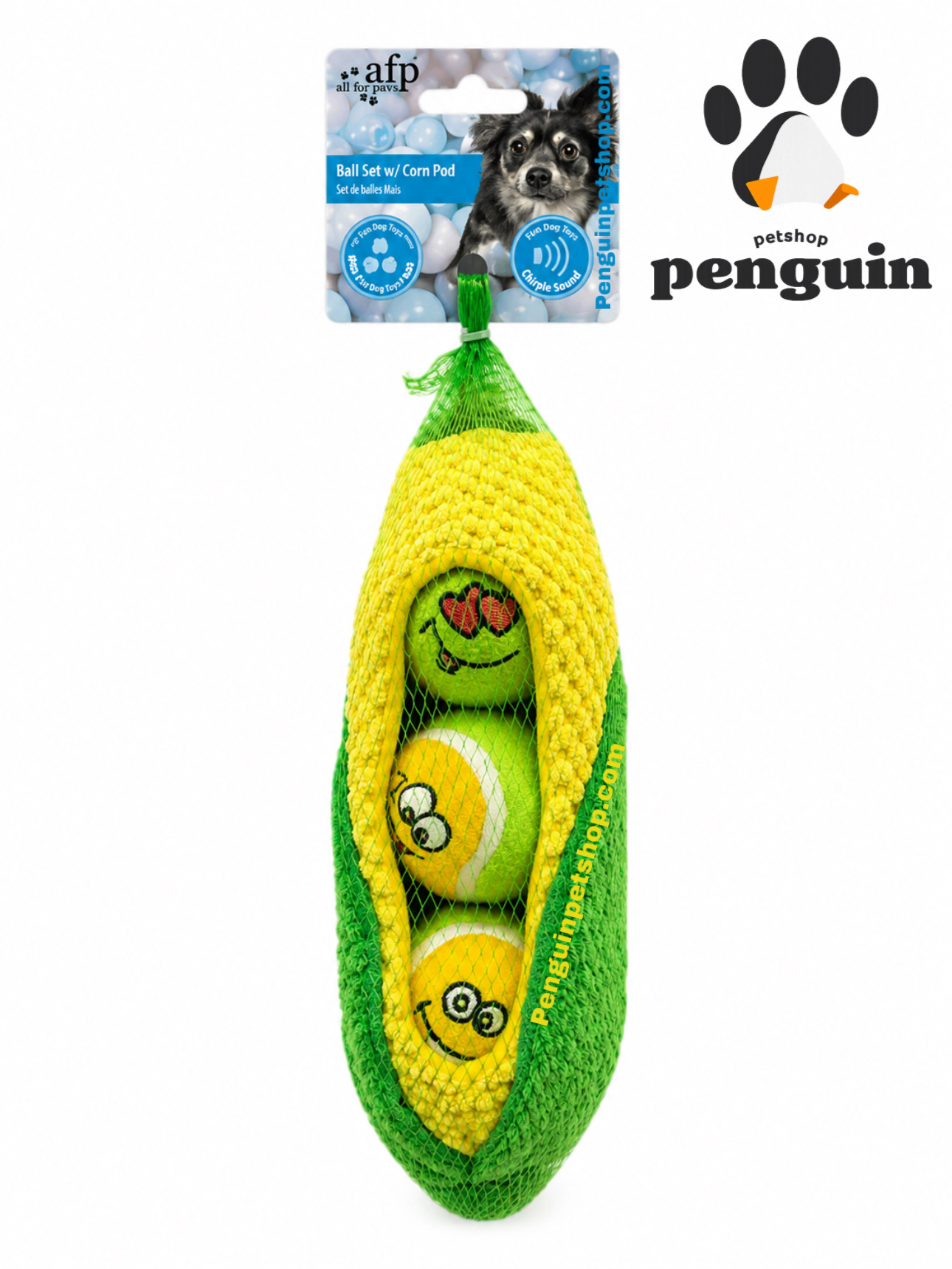 اسباب بازی توپ سه عددی در ذرت سگ ای اف پی BALL SET W/CORN POD