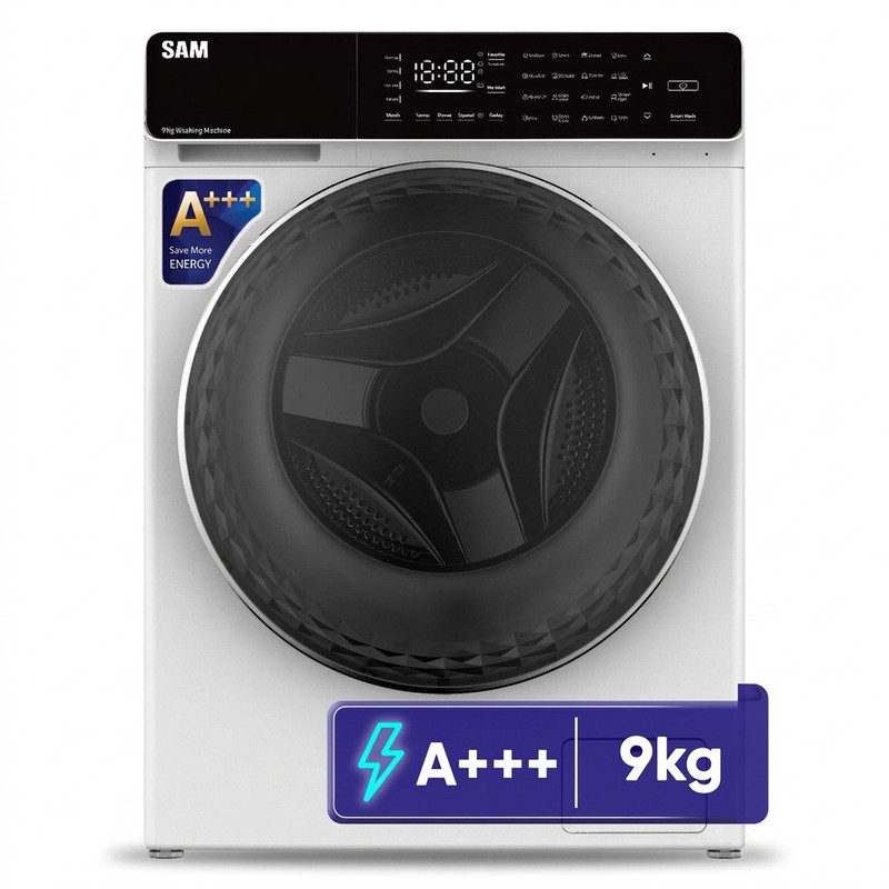 ماشین لباسشویی 9 کیلوگرم اتوماتیک سام مدل DD-P1485/W - سفید