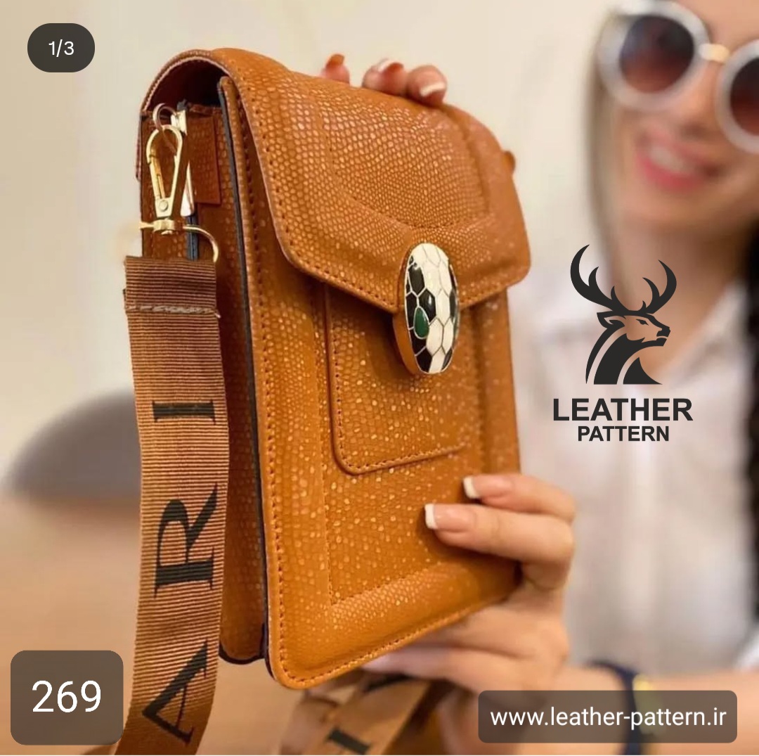 الگو کیف دوشی زنانه چرم کد F-269