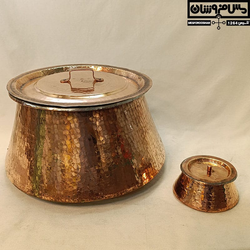 دیگچه مسی دستساز سایز 4 مدل غازان