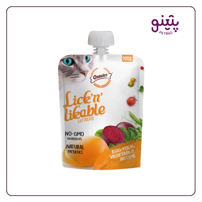 پودینگ گربه گناولرز با طعم زرده تخم مرغ و سبزیجات