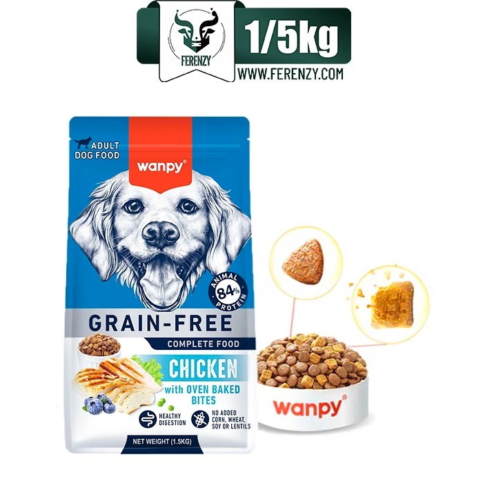 غذای خشک سگ بالغ ونپی طعم مرغ وزن 1.5 کیلوگرم Wanpy Adult Dog Food Chicken