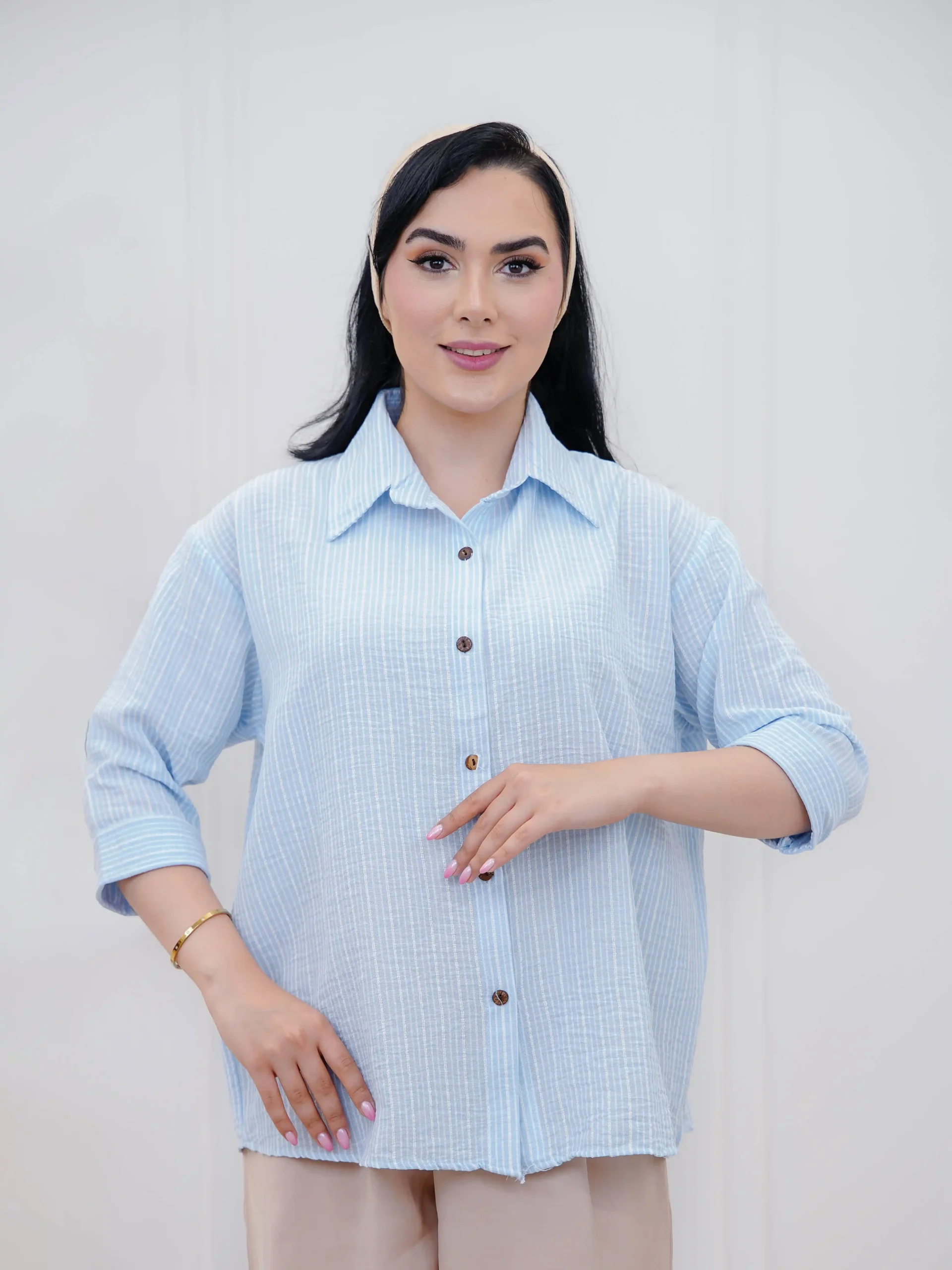 شومیز نخی زنانه مدل لینیا