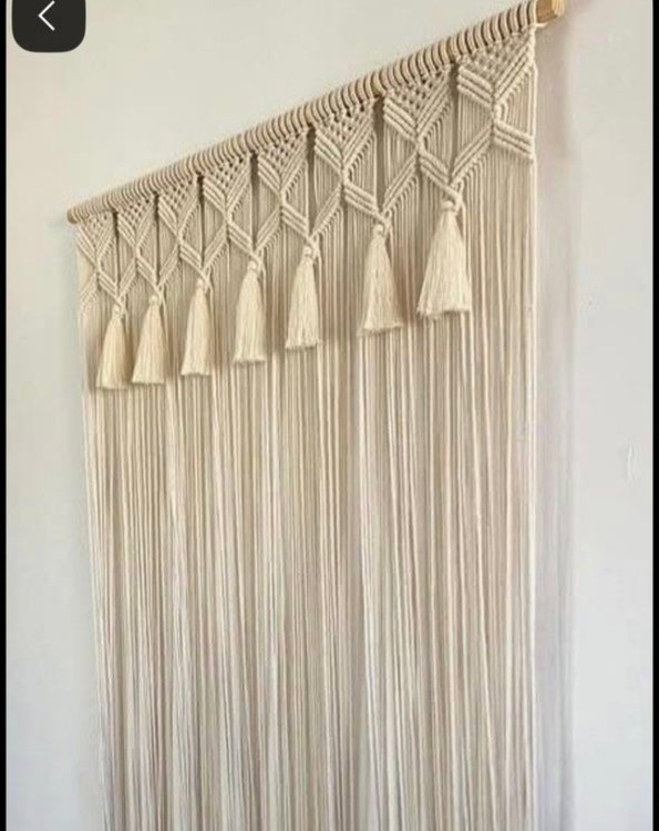 پرده مکرومه کد 142 برند گره چی و رنگ دلخواه