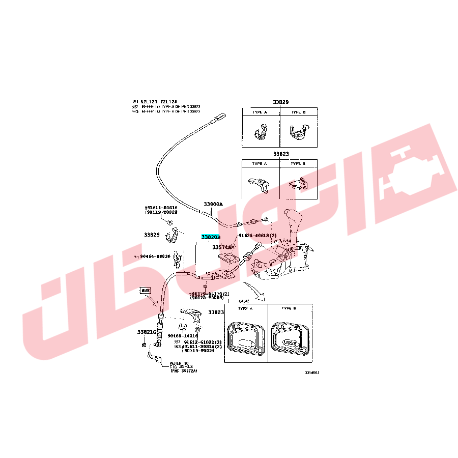 سیم تعویض دنده کرولا مدل 2007-2005