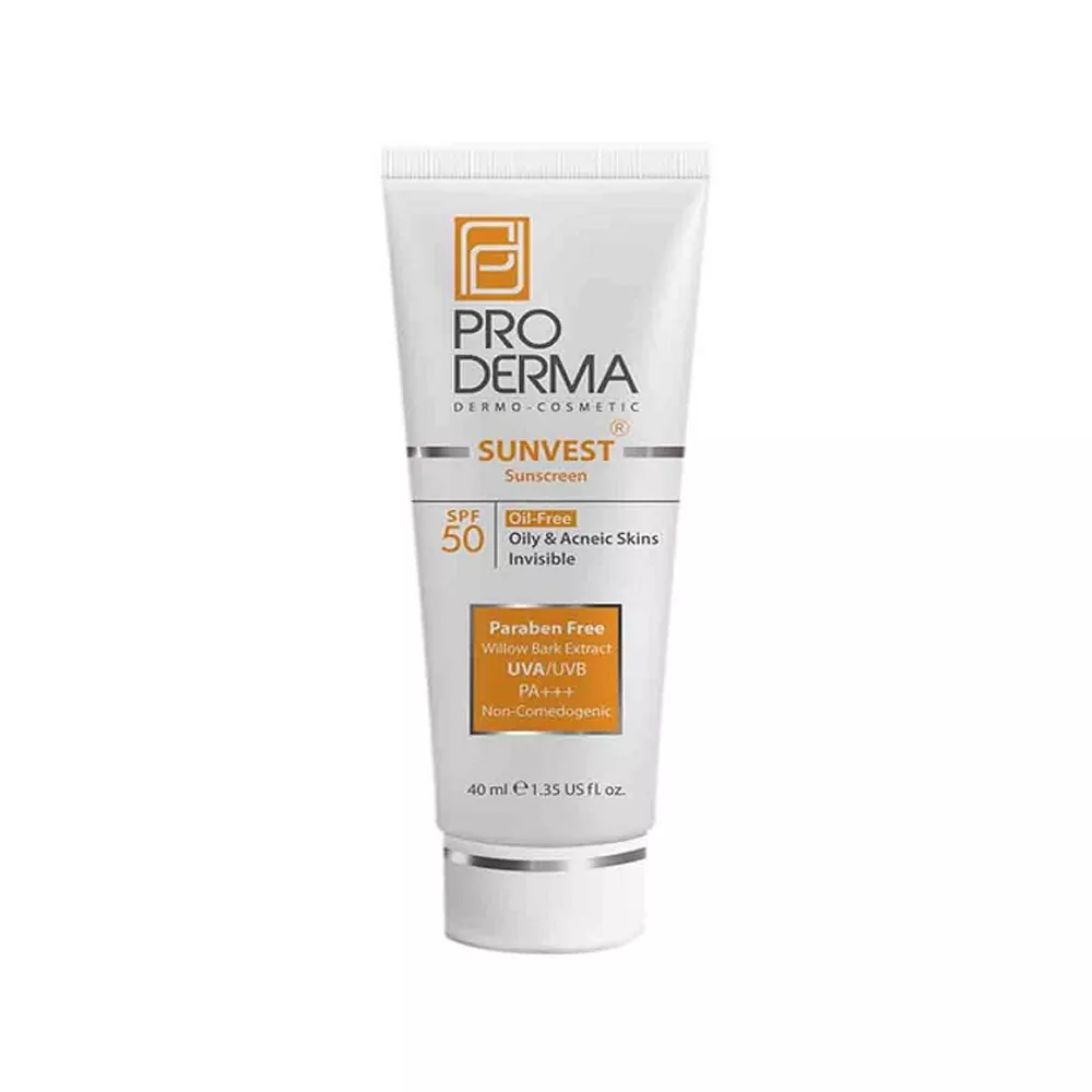 کرم ضد آفتاب فاقد چربی SPF50 بی رنگ پرودرما