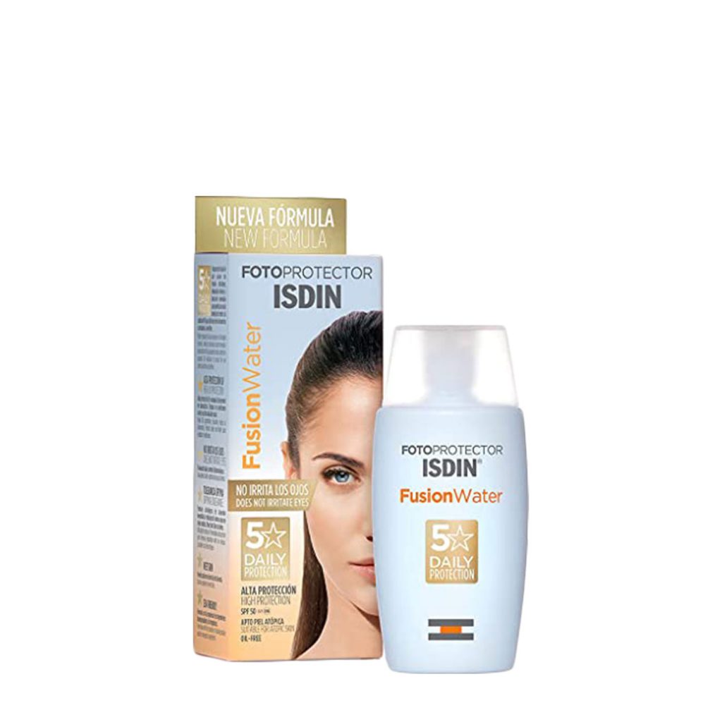ضدآفتاب بی رنگ ایزدین فیوژن واتر Isdin Fusion Water SPF50 حجم 50 میلی لیتر