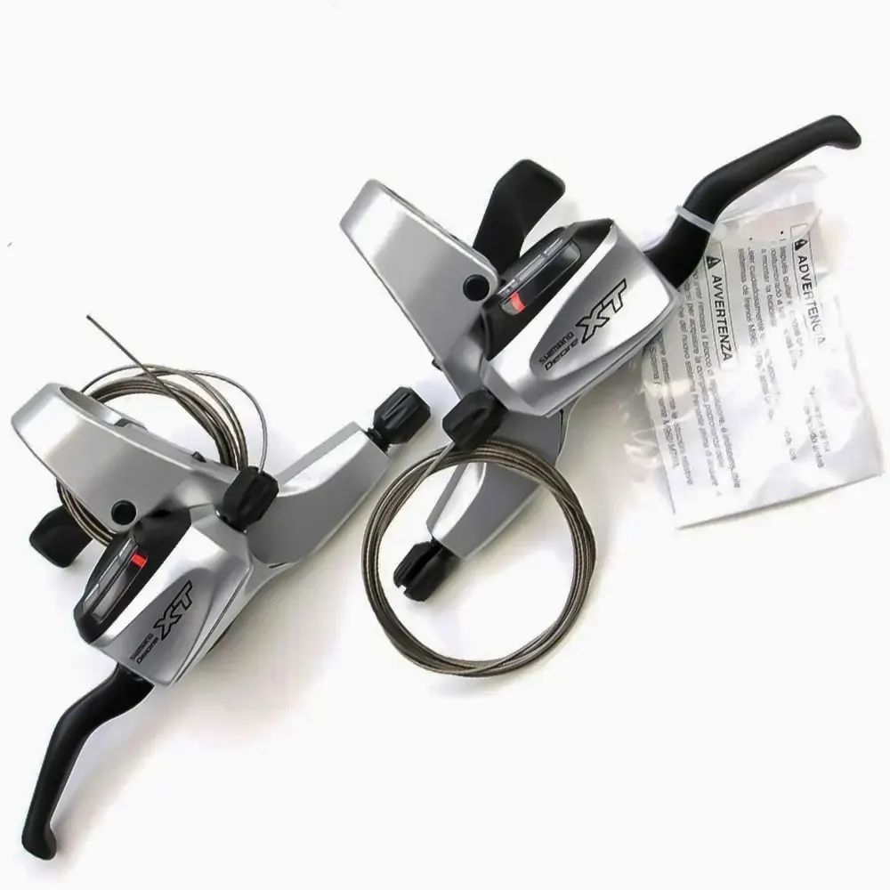 دسته دنده و ترمز Shimano Deore XT ST-M761 یکپارچه شیمانو 3×9 سرعته، دبل کنترل