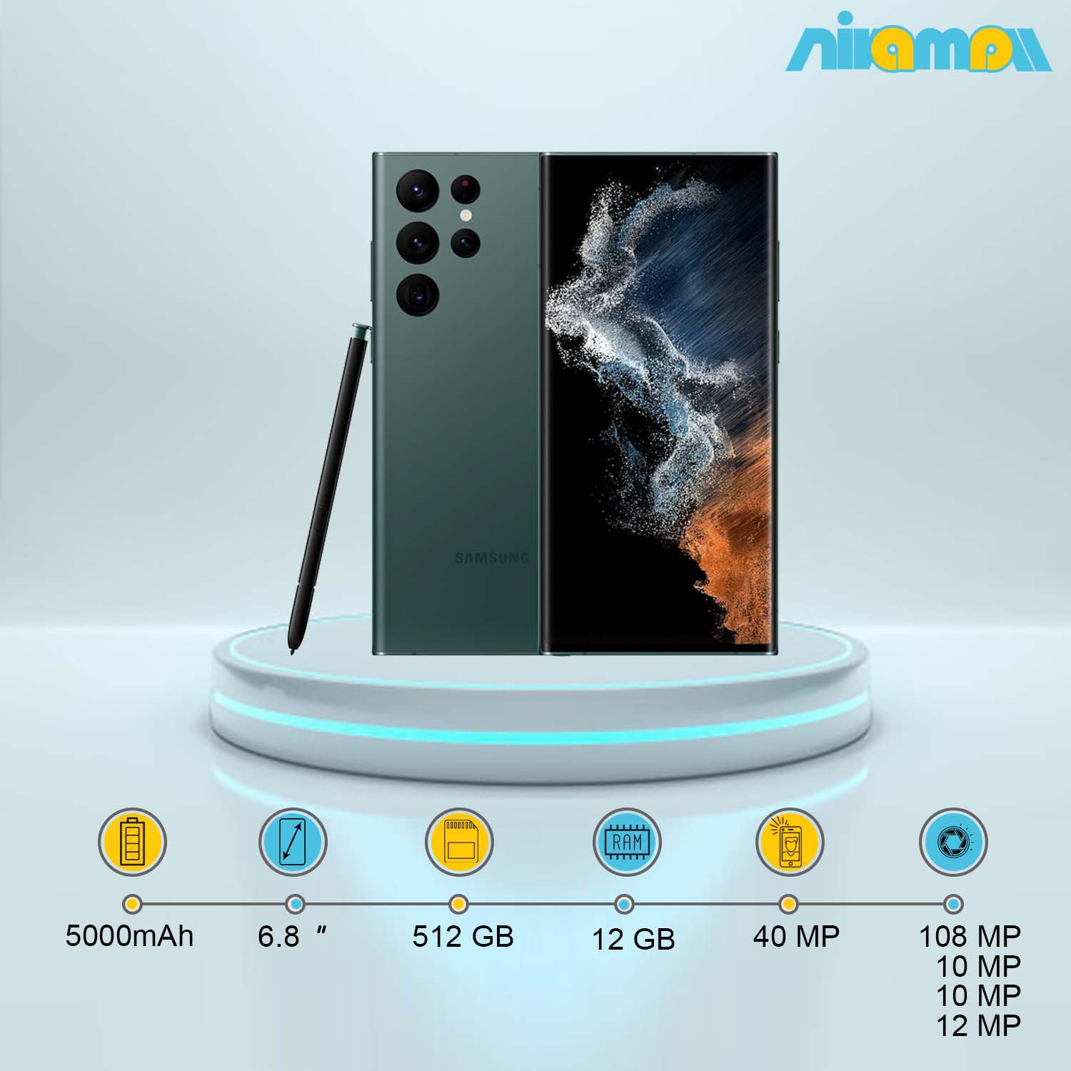 گوشی موبایل سامسونگ مدل Galaxy S22 Ultra 5G دو سیم کارت ظرفیت 512 گیگابایت و رم12 گیگابایت