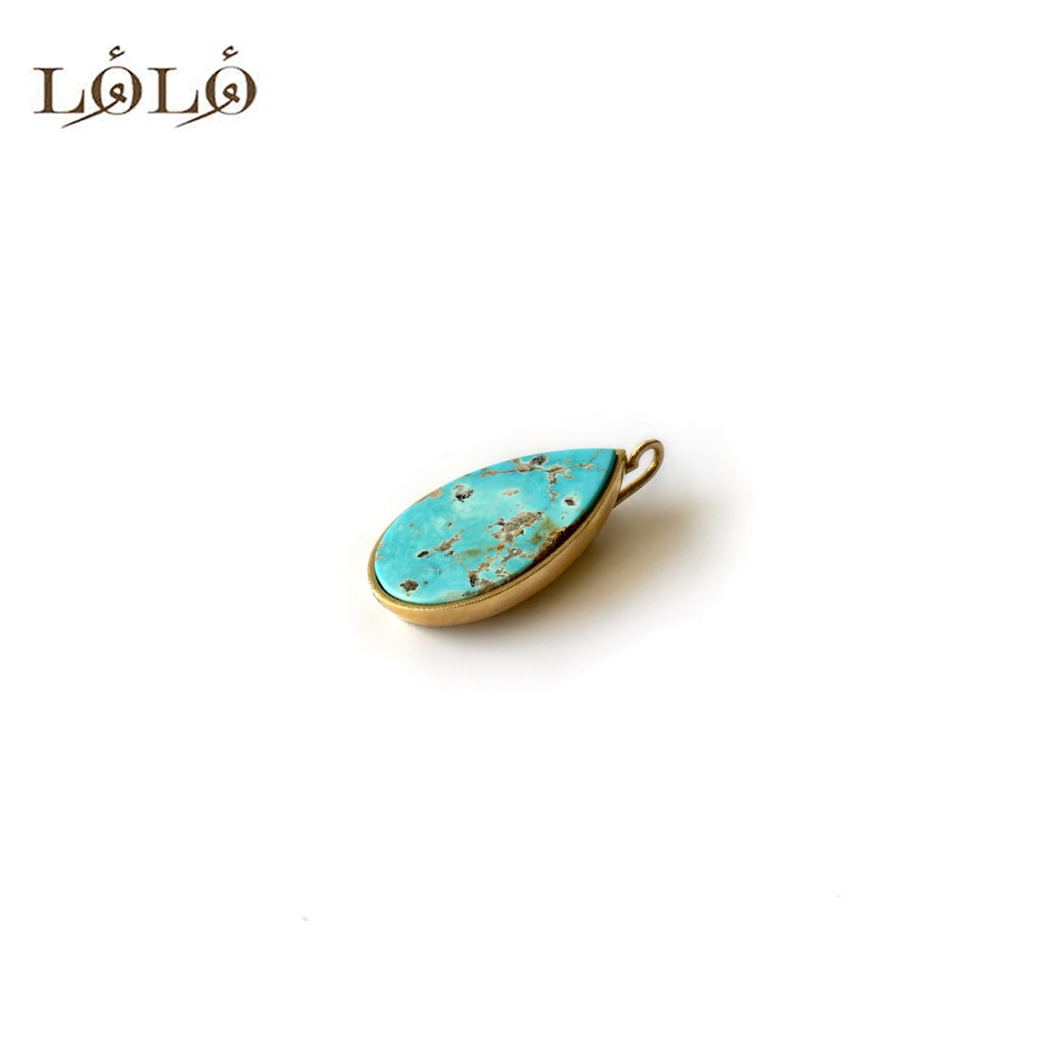 آویز طلا فیروزه